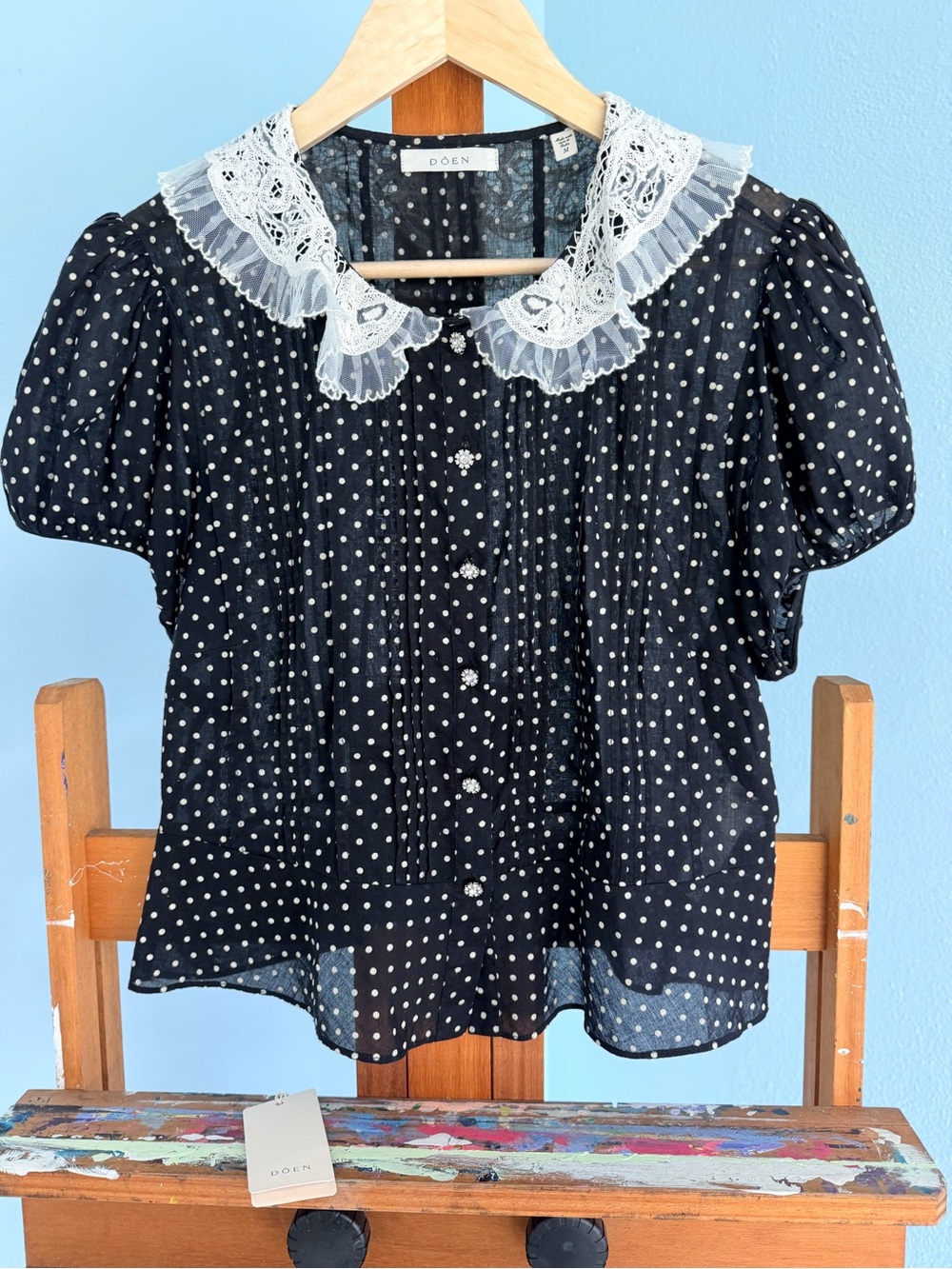 Doen Oleta top - NOIR DOT - size M
Like NEW condition